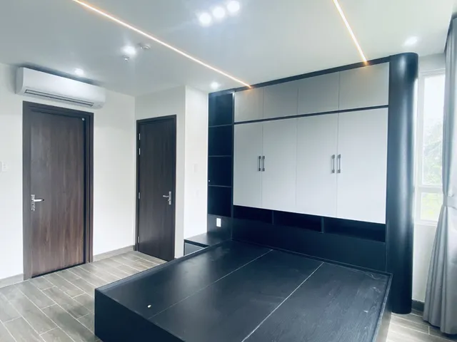 Giường hộp kèm tủ áo liền khối — công trình thực tế Bảo Sơn