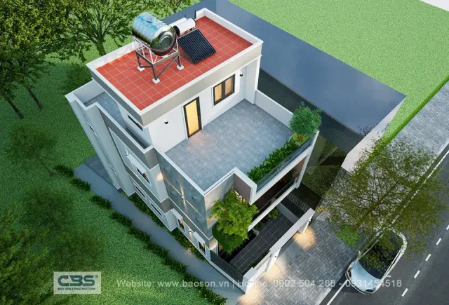 Với kết cấu 1 trệt, 2 tầng và sân thượng, bạn có thể linh hoạt phân bổ các khu vực chức năng nhằm tối ưu hóa diện tích