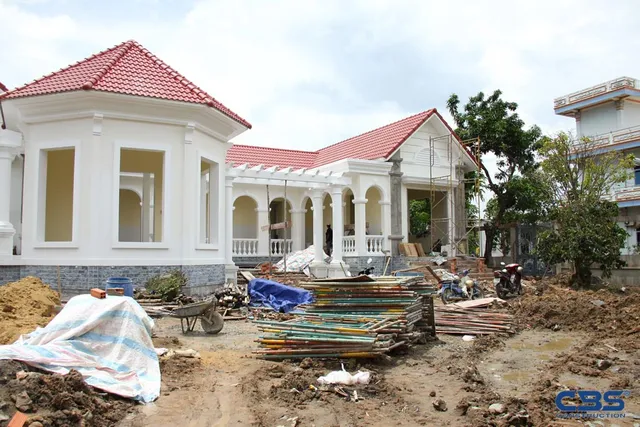 Xây dựng mới biệt thự gia đình chú Tám Mẫn, Bình Tân — thi công