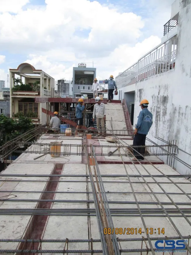 Xây dựng mới nhà chị Kim Lan, Điện Biên Phủ, Bình Thạnh — thi công