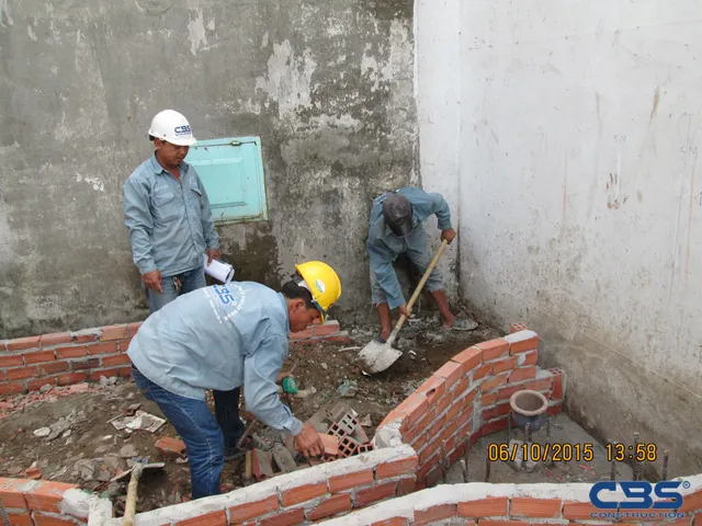 Xây dựng mới nhà chú Minh, Nguyễn Hữu Tiến, Tân Phú — thi công