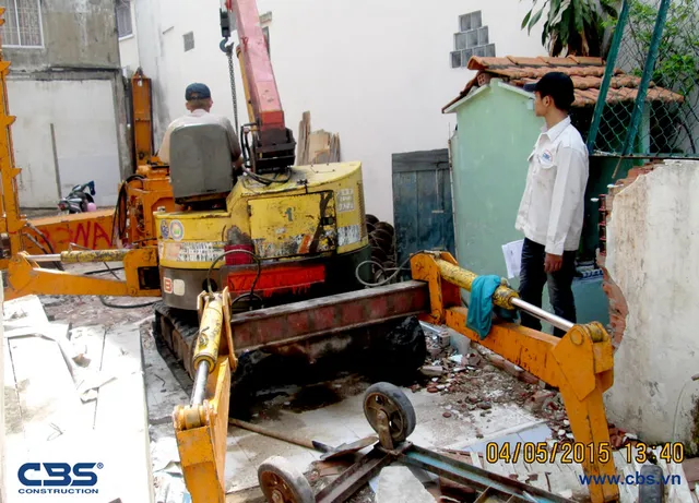 Xây dựng mới nhà anh Dũng, Hoàng hoa Thám, Bình Thạnh — thi công