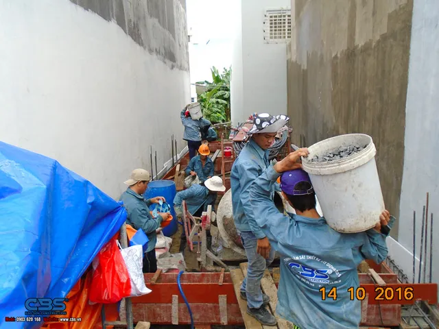 Xây dựng mới nhà anh Tính, Quận 9 — thi công