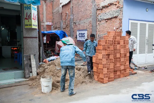 Xây dựng mới nhà anh Thái Đồng Tiến, Tân Bình — thi công