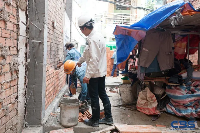 Xây dựng mới nhà anh Thái Đồng Tiến, Tân Bình — thi công