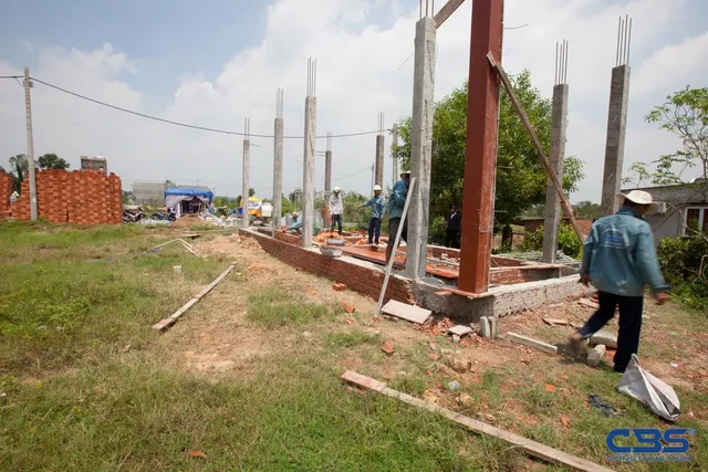 Xây dựng mới nhà anh Quân – Quận 9 — thi công