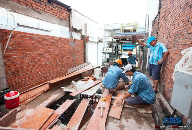 Xây dựng mới nhà anh Nam, Quận Bình Tân — thi công