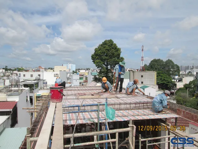 Xây dựng mới nhà chú Cảnh, Gò Dầu, Tân Phú — thi công