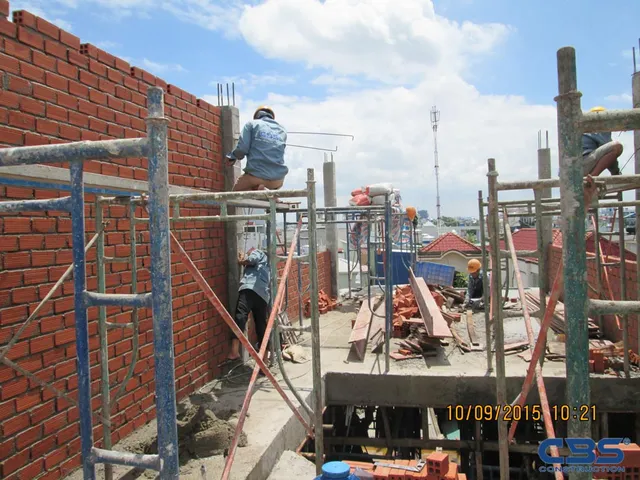 Xây dựng mới nhà chị Dung, Tân Phú — thi công