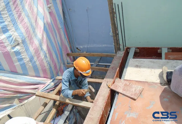 Xây dựng mới nhà chị Châu, Quận 11 — thi công