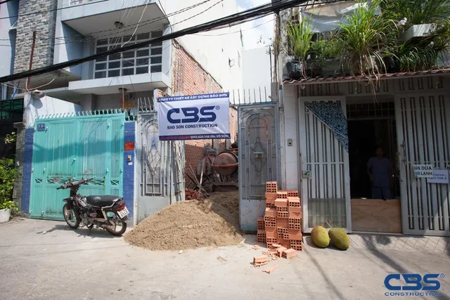 Xây dựng mới nhà anh An, Quận 10 — thi công