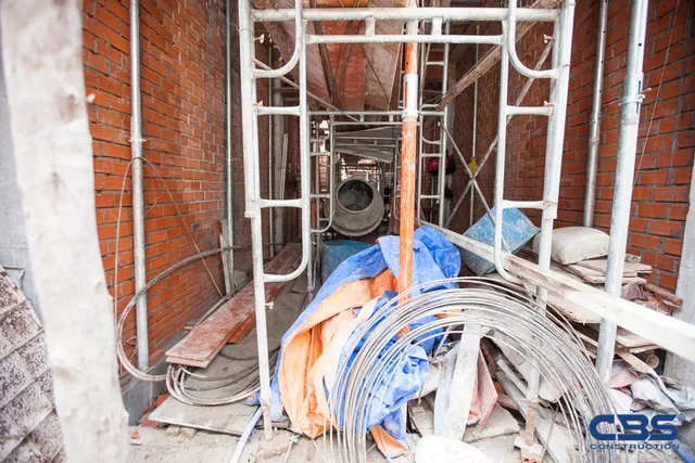 Xây dựng mới công trình nhà anh Quang – Văn Chung, Q. Tân Bình — thi công