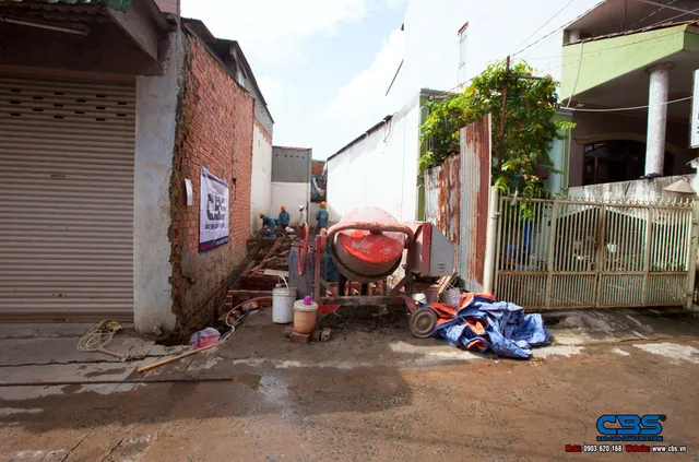 Xây dựng mới nhà chị Hương – Biên Hòa — thi công